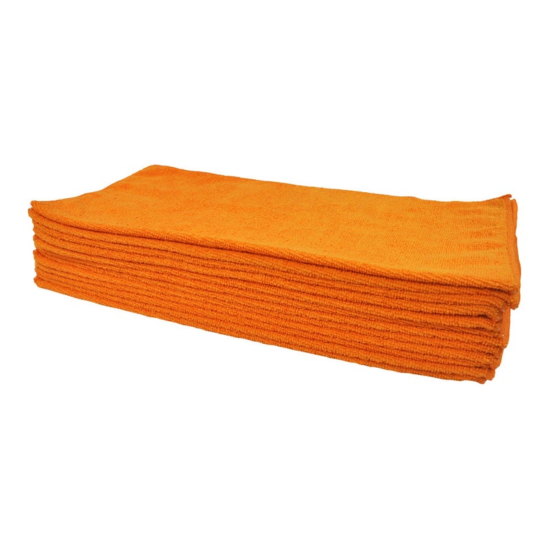Eurow Utility 240 GSM Terry Weave Microfiber Cleaning Towels for Home, Auto, Boat, RV, Garage, Shop, Streak-Free, Scratch-Free, Reusable, Multi-Surface, Ultra Absorbent, 16x16 Inch, 12-Pack, Orange - Image 4